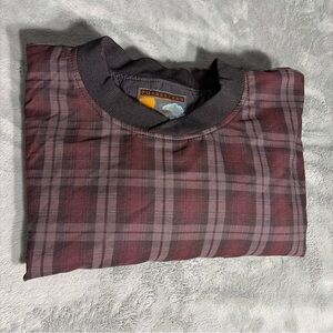 Arbor Men's Plaid Crewneck Sweater - Maroon and Charcoal